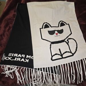 Karl Lagerfeld "Love From Paris" Pouchette Scarf. NWOT